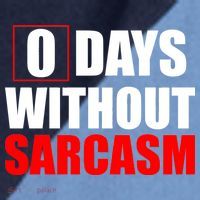 0 Days Without Sarcasm Raglan Baseball Sleeve Shirt thumb 2