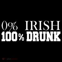 0% Irish 100% Drunk St. Patrick's Day USA-Made Doggie Bandana thumb 2