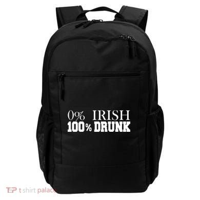 0% Irish 100% Drunk St. Patrick's Day Backpack