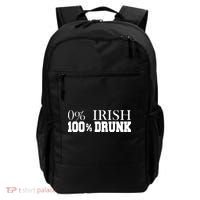 0% Irish 100% Drunk St. Patrick's Day Backpack thumb 0