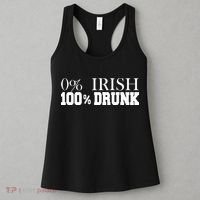 0% Irish 100% Drunk St. Patrick's Day Women's Tank Top thumb 3