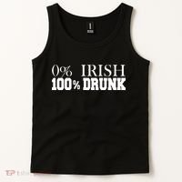 0% Irish 100% Drunk St. Patrick's Day Tank Top thumb 2