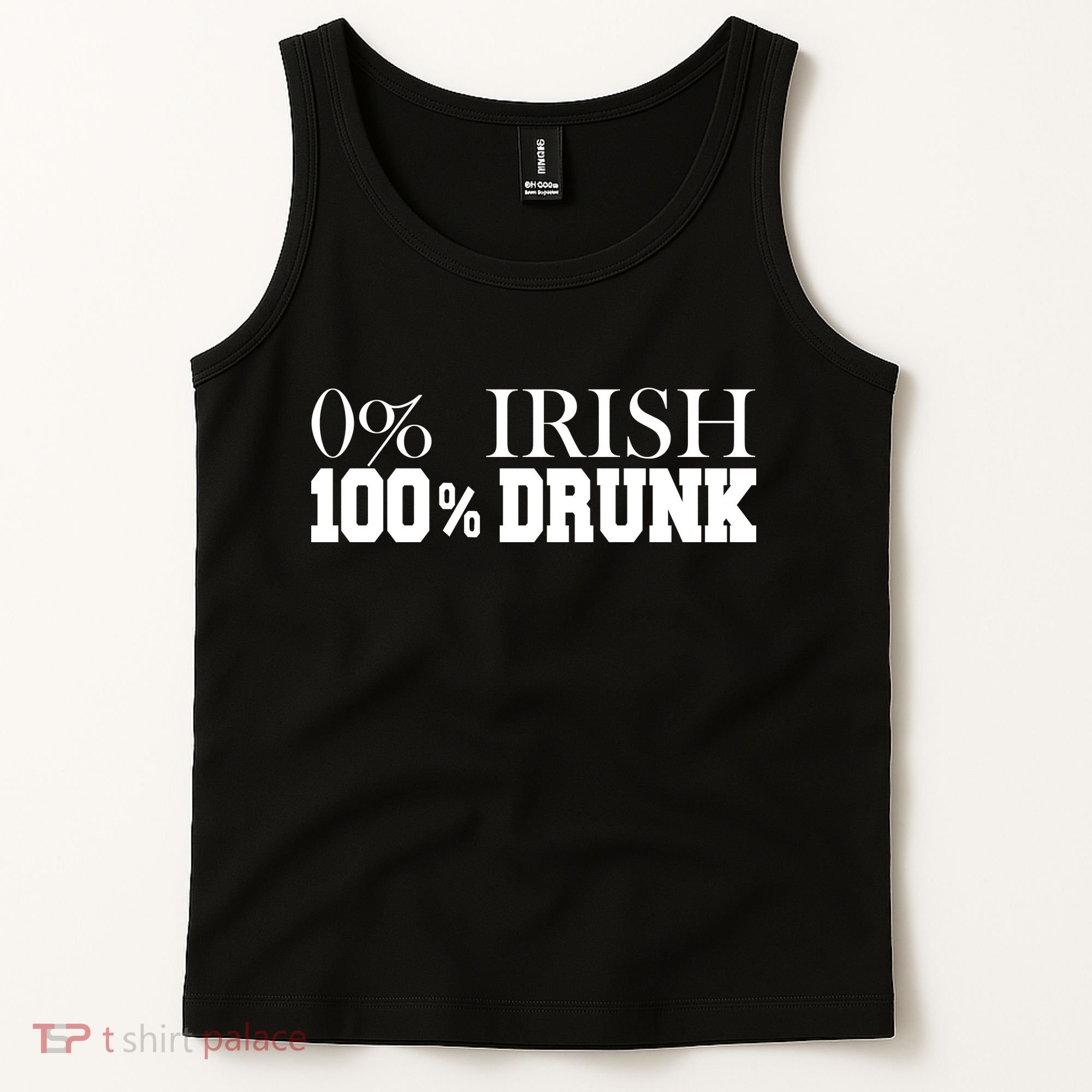 0% Irish 100% Drunk St. Patrick's Day Tank Top