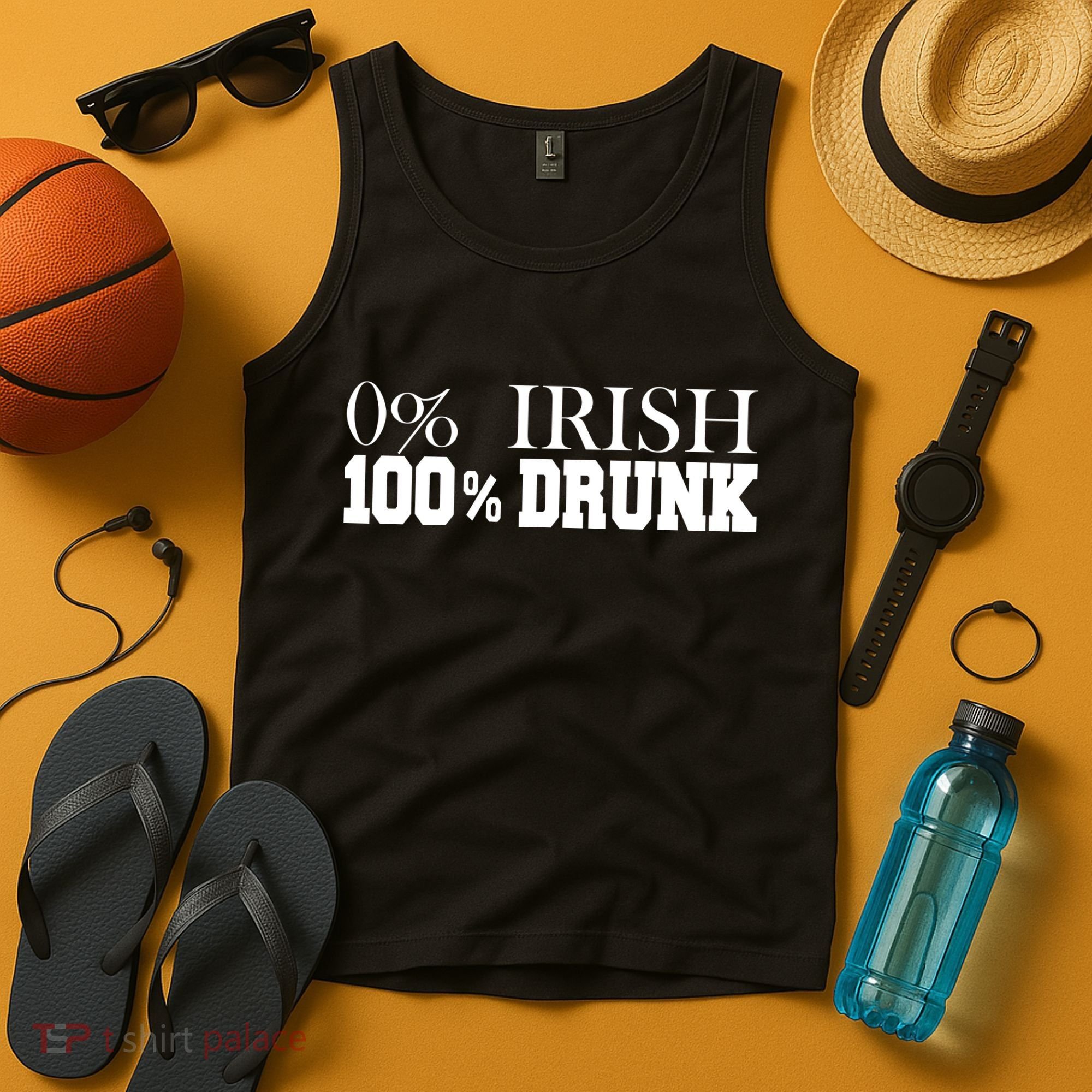 0% Irish 100% Drunk St. Patrick's Day Tank Top