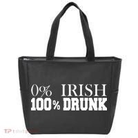 0% Irish 100% Drunk St. Patrick's Day Tote Bag thumb 0