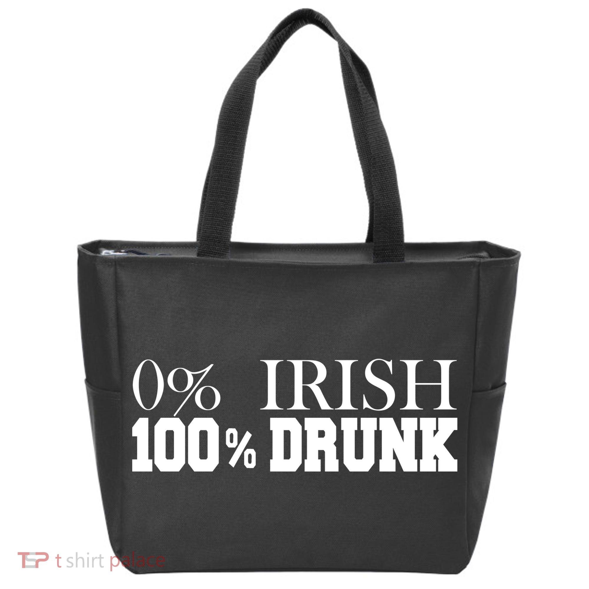 0% Irish 100% Drunk St. Patrick's Day Tote Bag