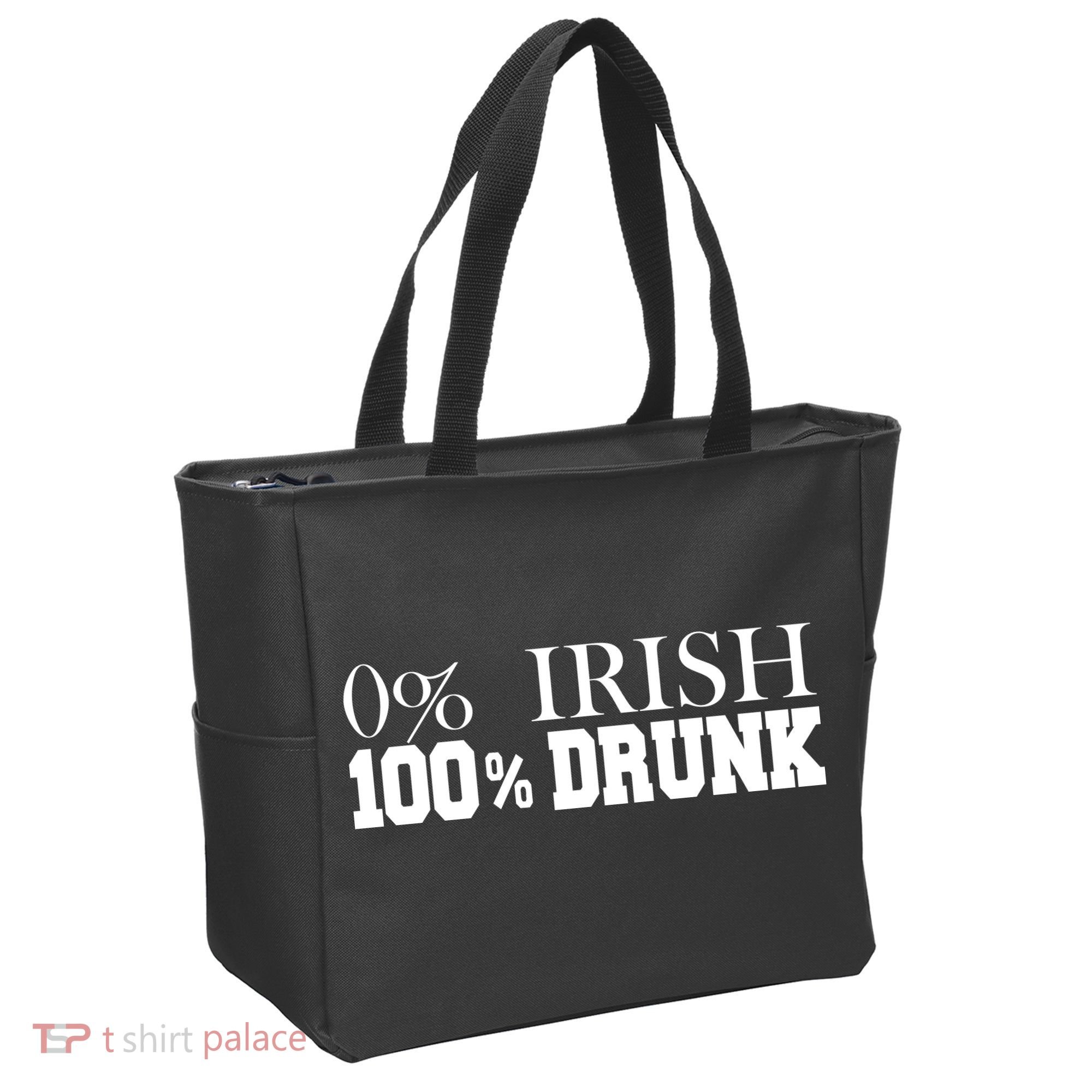 0% Irish 100% Drunk St. Patrick's Day Tote Bag