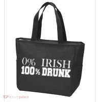 0% Irish 100% Drunk St. Patrick's Day Tote Bag thumb 3