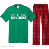 0% Irish 100% Drunk St. Patrick's Day Pajama Set thumb 0