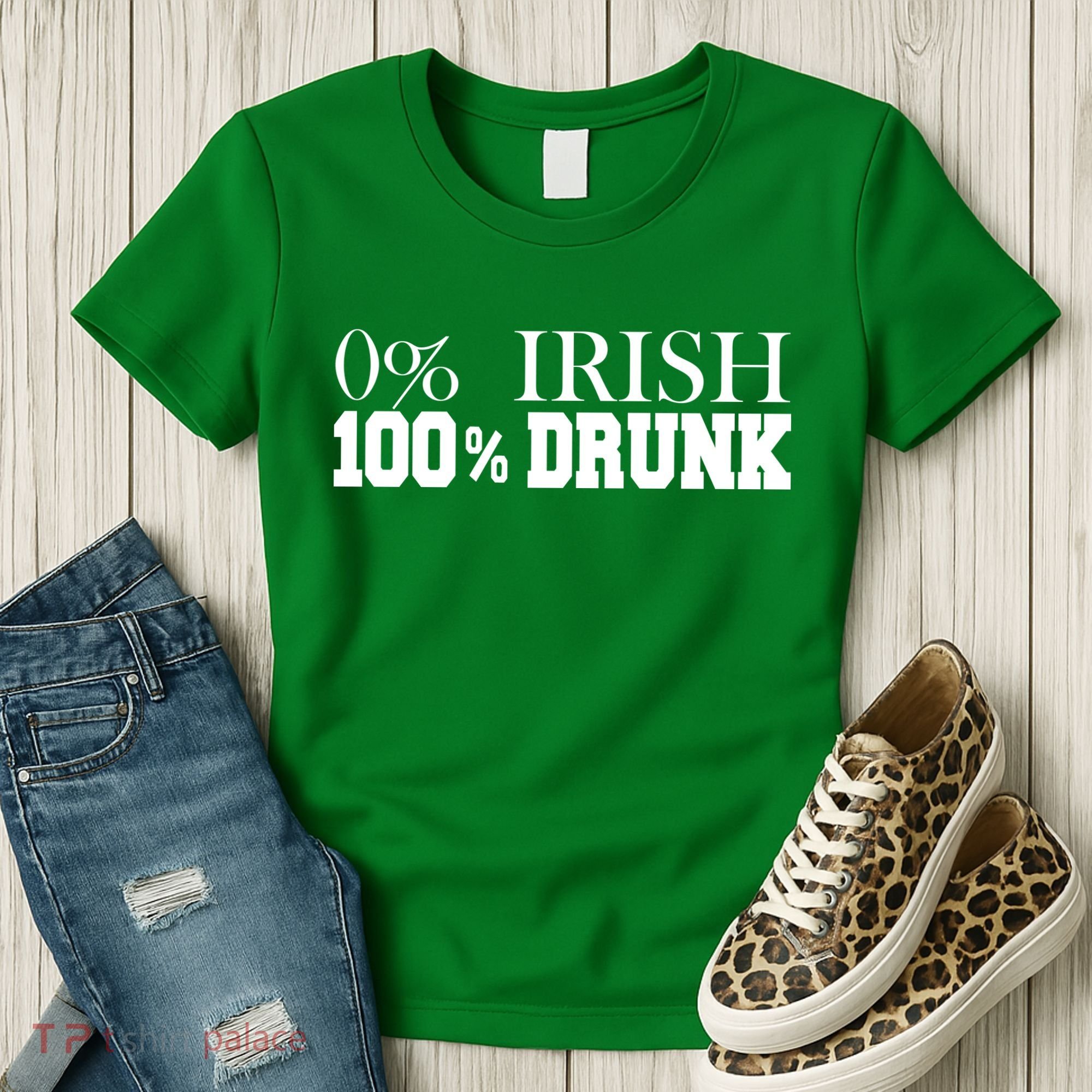 0% Irish 100% Drunk St. Patrick's Day Women's T-Shirt
