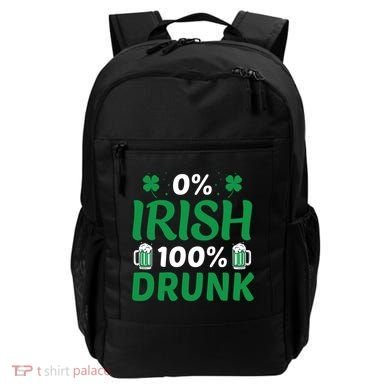 0 Irish 100 Percent Drunk Funny St Pattys Day Backpack