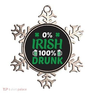 0 Irish 100 Percent Drunk Funny St Pattys Day Ornament