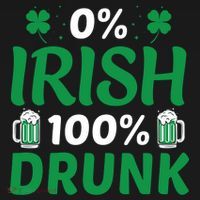 0 Irish 100 Percent Drunk Funny St Pattys Day Baby Bodysuit thumb 2