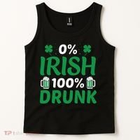 0 Irish 100 Percent Drunk Funny St Pattys Day Tank Top thumb 2