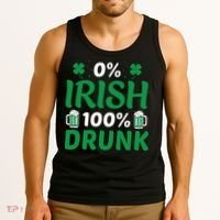 0 Irish 100 Percent Drunk Funny St Pattys Day Tank Top thumb 3