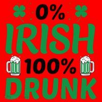 0 Irish 100 Percent Drunk Funny St Pattys Day Santa Hat thumb 1