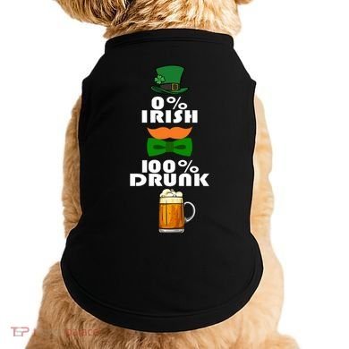 0 Percent Irish 100 Percent Drunk Irish Hipster Doggie Tank