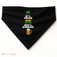 0 Percent Irish 100 Percent Drunk Irish Hipster USA-Made Doggie Bandana thumb 0