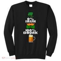 0 Percent Irish 100 Percent Drunk Irish Hipster Sweatshirt thumb 0