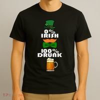 0 Percent Irish 100 Percent Drunk Irish Hipster T-Shirt thumb 3