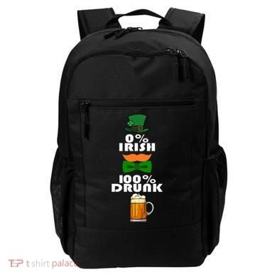0 Percent Irish 100 Percent Drunk Irish Hipster Backpack