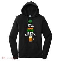 0 Percent Irish 100 Percent Drunk Irish Hipster Women's Hoodie thumb 0