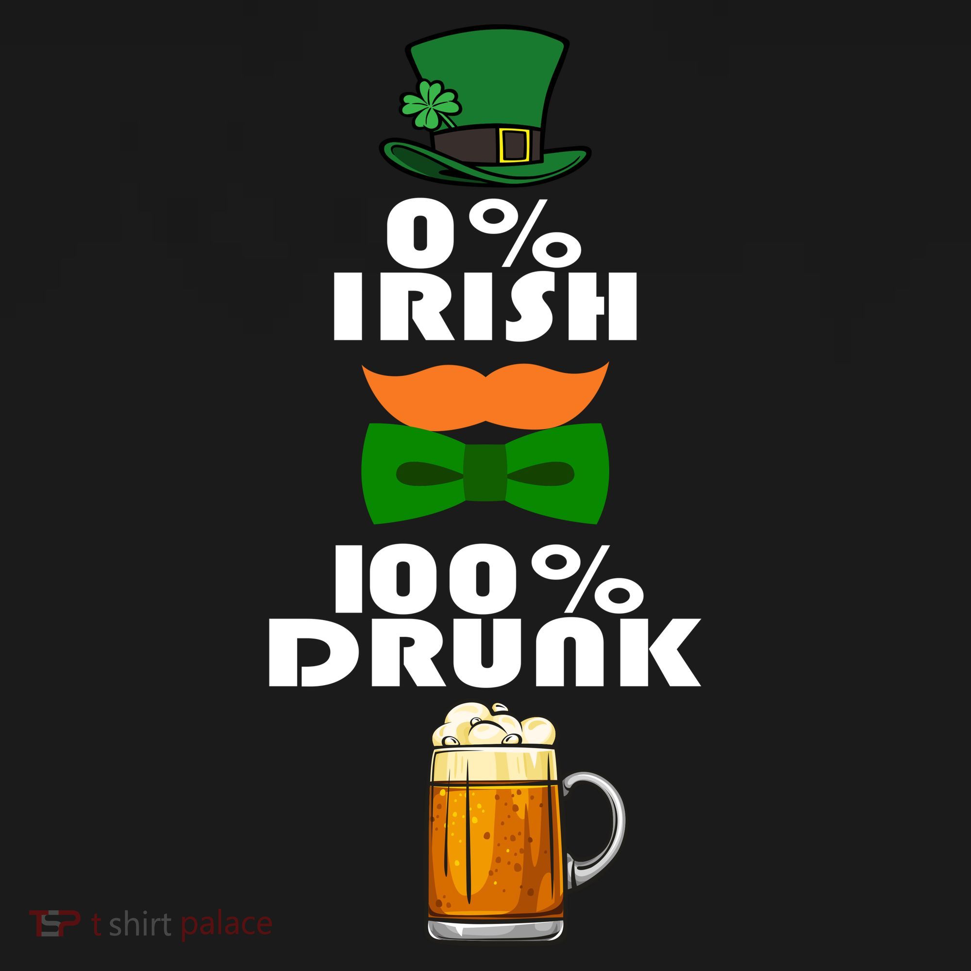 0 Percent Irish 100 Percent Drunk Irish Hipster Women's Hoodie