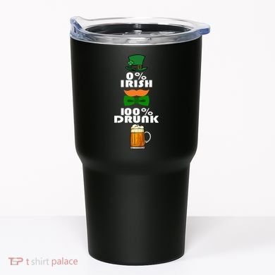 0 Percent Irish 100 Percent Drunk Irish Hipster Tumbler