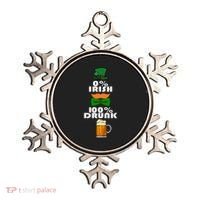 0 Percent Irish 100 Percent Drunk Irish Hipster Ornament thumb 0