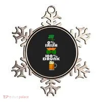 0 Percent Irish 100 Percent Drunk Irish Hipster Ornament thumb 0