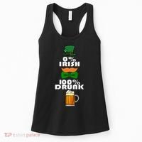 0 Percent Irish 100 Percent Drunk Irish Hipster Women's Tank Top thumb 0