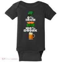 0 Percent Irish 100 Percent Drunk Irish Hipster Baby Bodysuit thumb 0