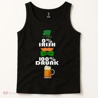 0 Percent Irish 100 Percent Drunk Irish Hipster Tank Top thumb 2