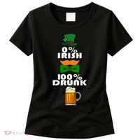 0 Percent Irish 100 Percent Drunk Irish Hipster Women's T-Shirt thumb 0