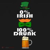 0 Percent Irish 100 Percent Drunk Irish Hipster Kids Hoodie thumb 5