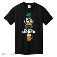 0 Percent Irish 100 Percent Drunk Irish Hipster Kids T-Shirt thumb 0