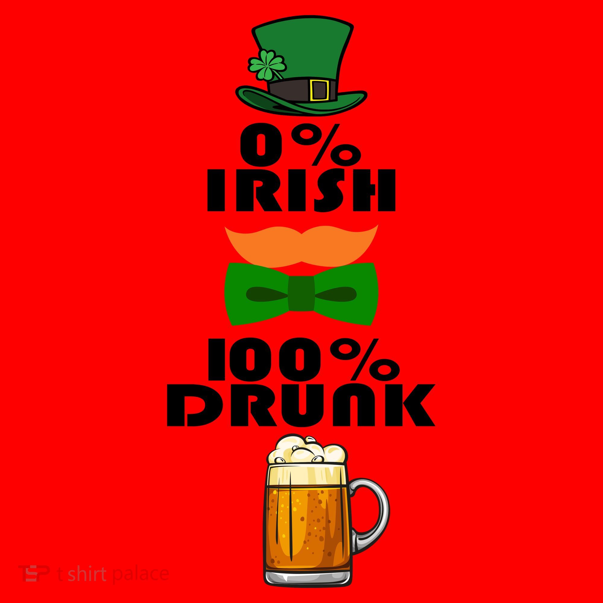 0 Percent Irish 100 Percent Drunk Irish Hipster Santa Hat
