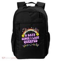 0 Days Since I Last Queefed Rainbow Funny Backpack thumb 0