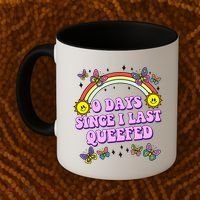 0 Days Since I Last Queefed Rainbow Funny Coffee Mug thumb 2