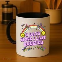 0 Days Since I Last Queefed Rainbow Funny Coffee Mug thumb 4