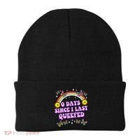 0 Days Since I Last Queefed Rainbow Funny Beanie thumb 0