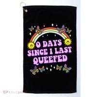 0 Days Since I Last Queefed Rainbow Funny Golf Towel thumb 0