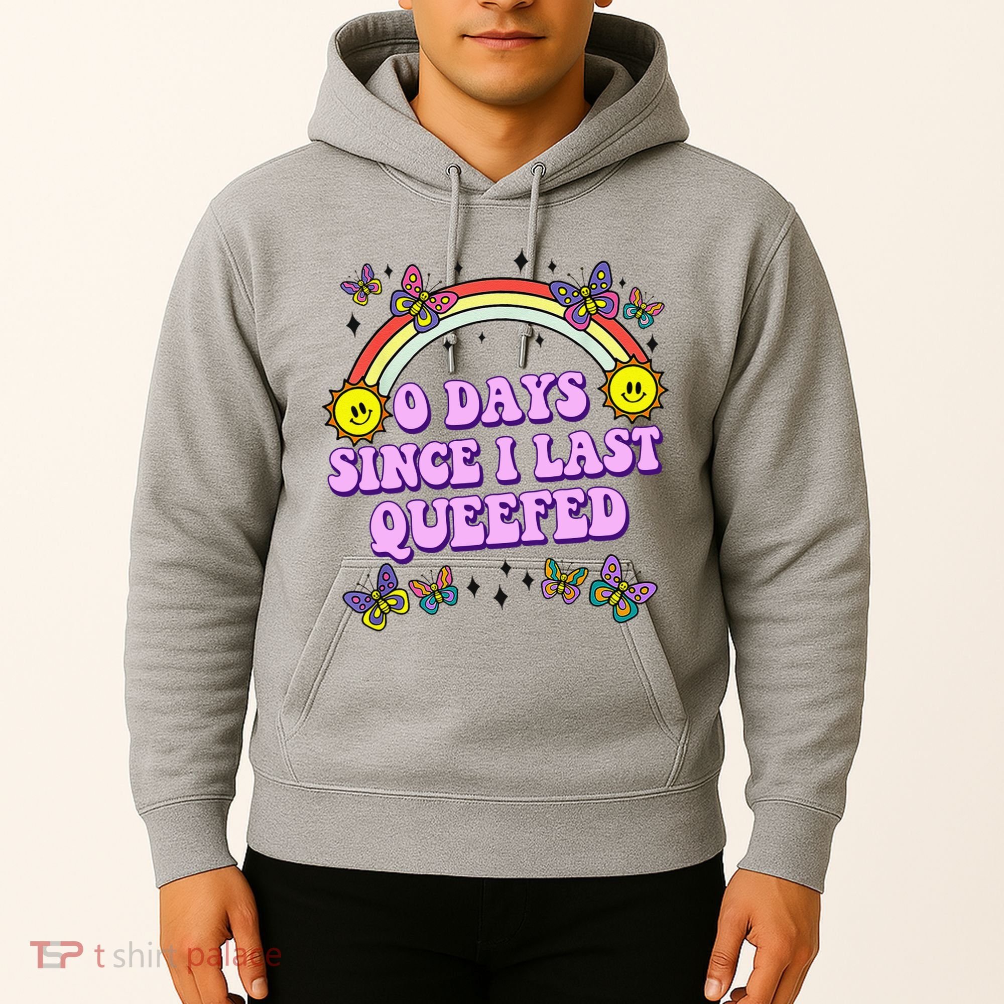 0 Days Since I Last Queefed Rainbow Funny Hoodie
