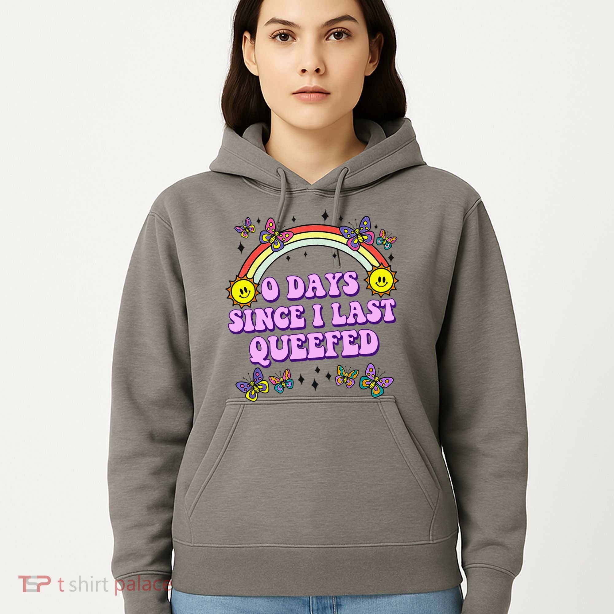 0 Days Since I Last Queefed Rainbow Funny Hoodie