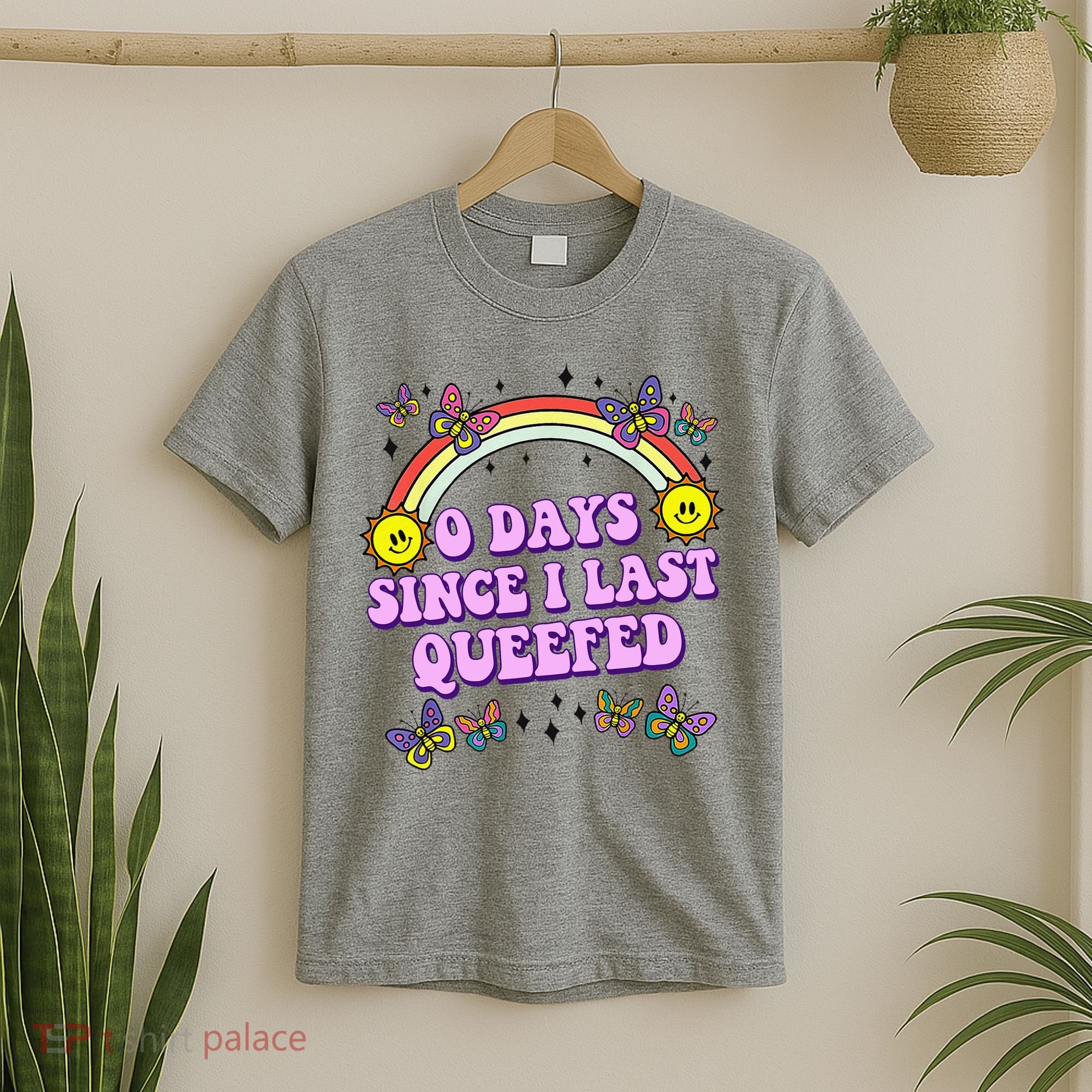 0 Days Since I Last Queefed Rainbow Funny T-Shirt