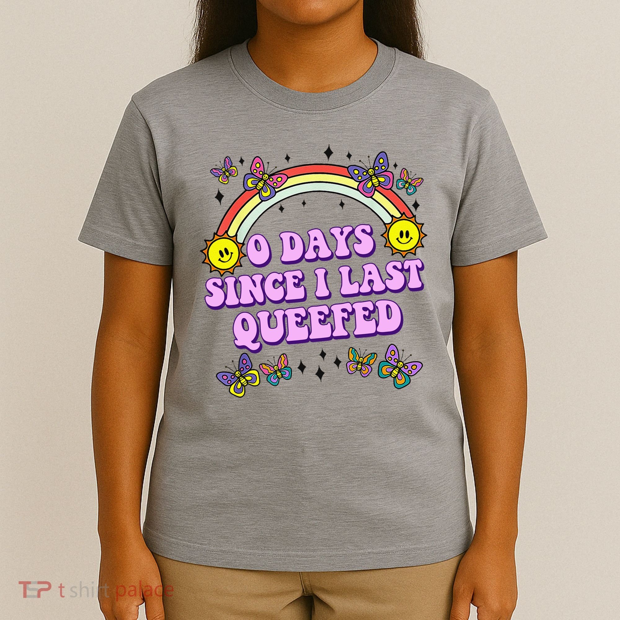 0 Days Since I Last Queefed Rainbow Funny T-Shirt