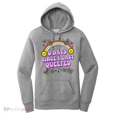 0 Days Since I Last Queefed Rainbow Funny Women's Hoodie