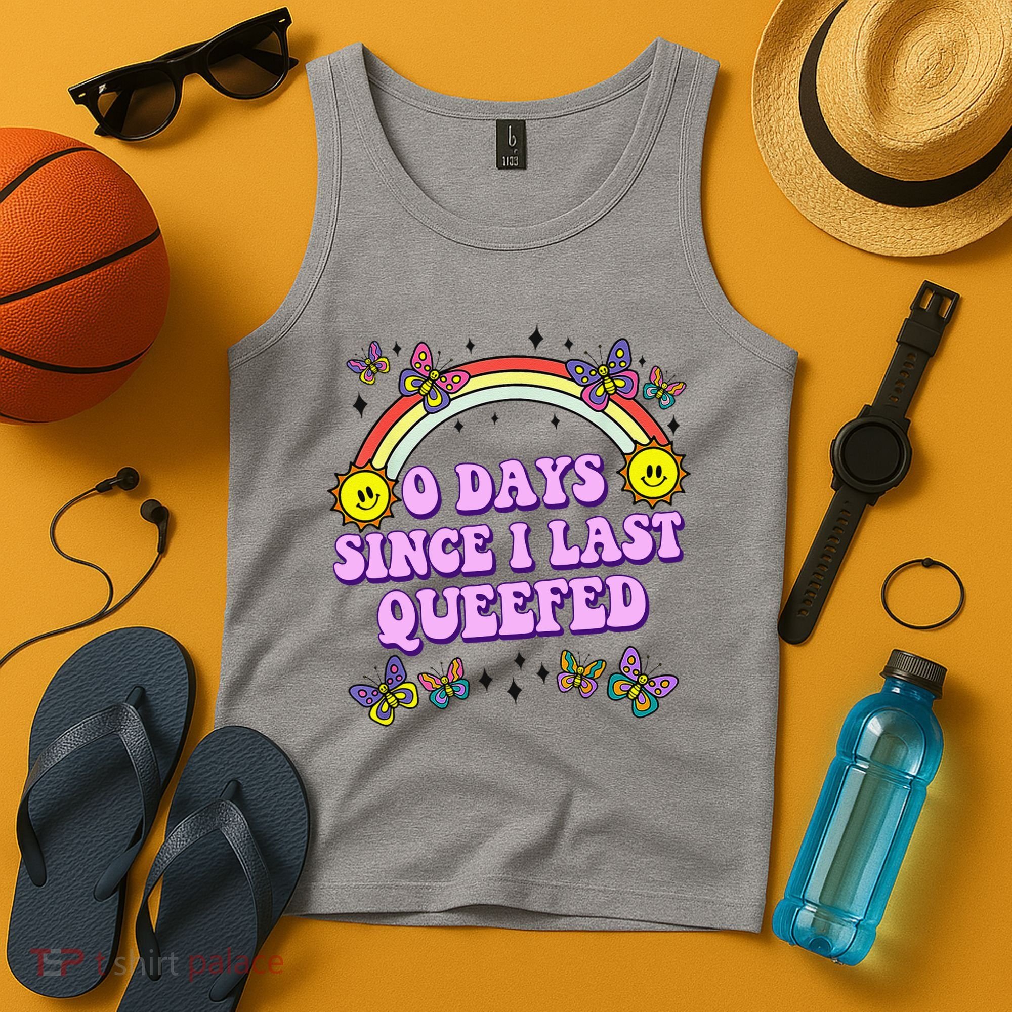 0 Days Since I Last Queefed Rainbow Funny Tank Top