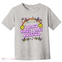 0 Days Since I Last Queefed Rainbow Funny Toddler T-Shirt thumb 0