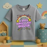 0 Days Since I Last Queefed Rainbow Funny Toddler T-Shirt thumb 3